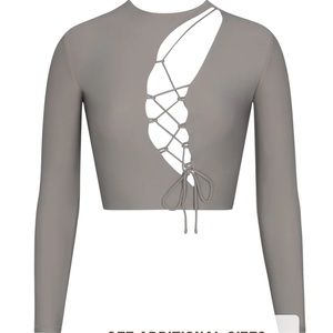 Skims lace up top size XS in chrome